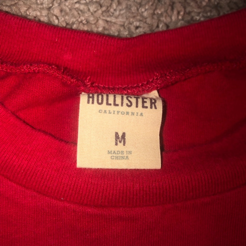 Hollister Vintage Tee Classic 90s 2000s Surfer Skater Red Shirt Mens Size Medium - Picture 4 of 8